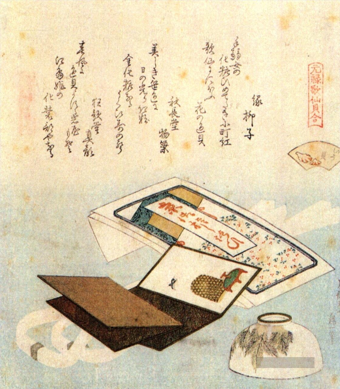 Eine Schüssel mit Lippenrouge Katsushika Hokusai Ukiyoe Ölgemälde